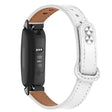 Correa de piel de vacuno para reloj Fitbit Inspire 2 / Ace 2 con conector negro 