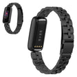 Correa de reloj Fitbit Luxe de acero inoxidable con tres cuentas 