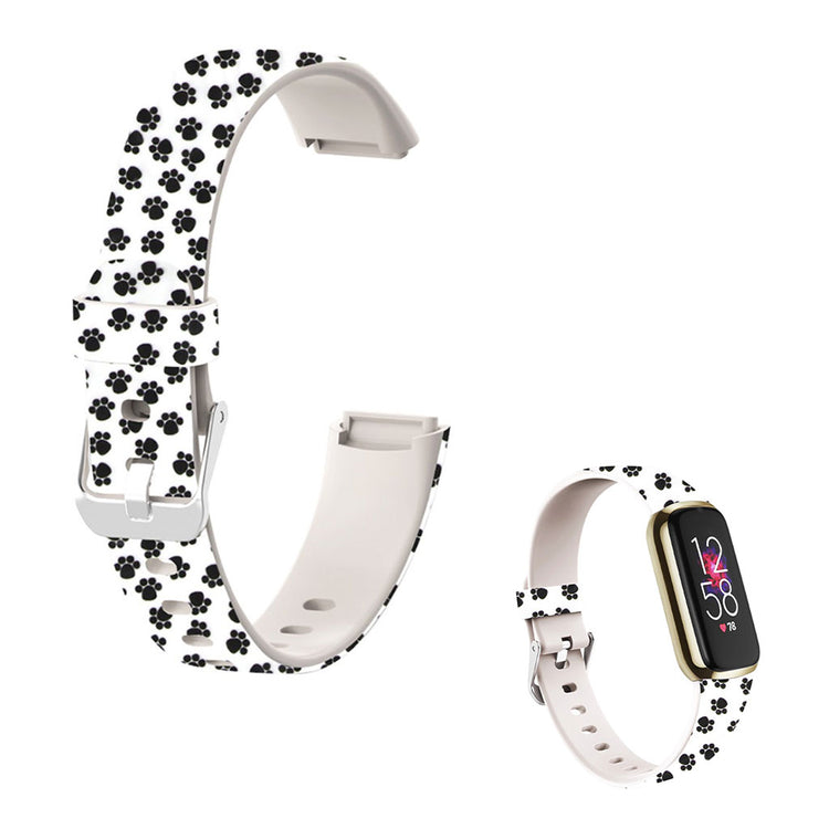 Mega elegant Fitbit Luxe Silikone Rem - Størrelse: L - Sort#serie_3