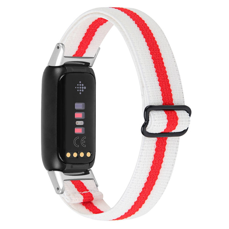 Super smuk Fitbit Luxe Nylon Rem - Hvid#serie_1