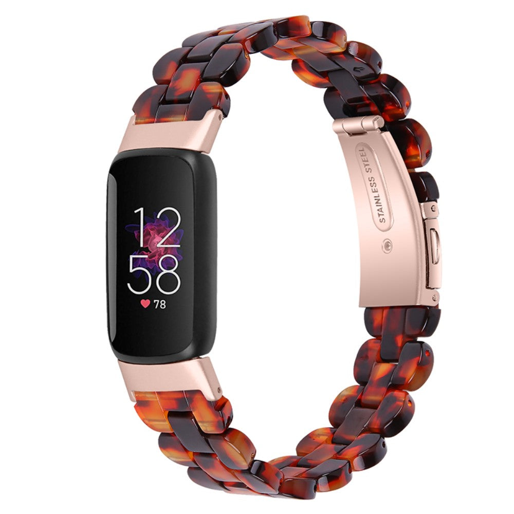 Meget elegant Fitbit Luxe Plastik Rem - Brun#serie_3