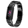 Correa de reloj Fitbit Luxe de acero inoxidable con tres cuentas 