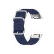 Fitbit Charge 5 correa de reloj de nylon elástico con hebilla plateada 