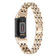 Correa de reloj Fitbit Charge 5 con dos filas de brillantes de estrás 