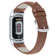 Fitbit Charge 5 correa de reloj de piel auténtica con textura de cocodrilo 