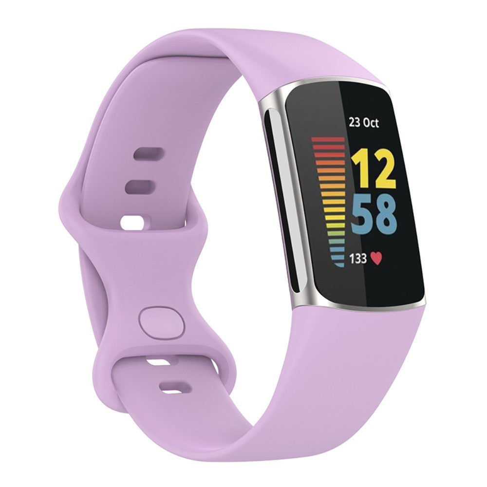 Sejt Fitbit Charge 5 Silikone Rem - Lilla#serie_6