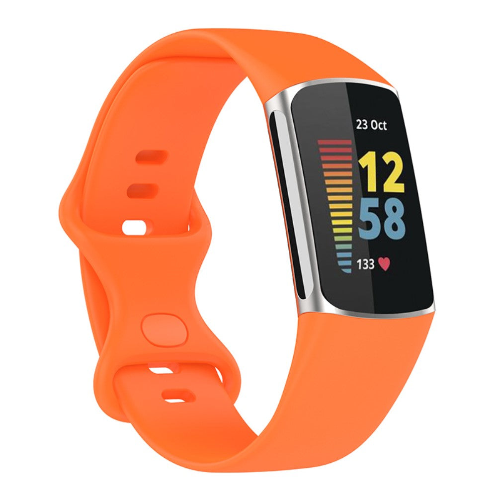 Helt vildt fed Fitbit Charge 5 Silikone Rem - Orange#serie_2