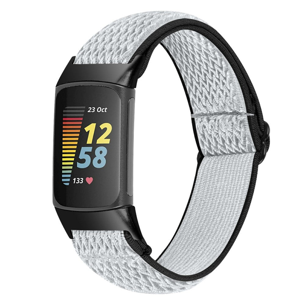 Super slidstærk Fitbit Charge 5  Rem - Hvid#serie_5