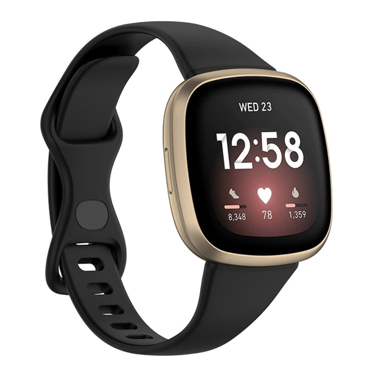 Fed Universal Fitbit Silikone Rem - Størrelse: L - Sort#serie_2