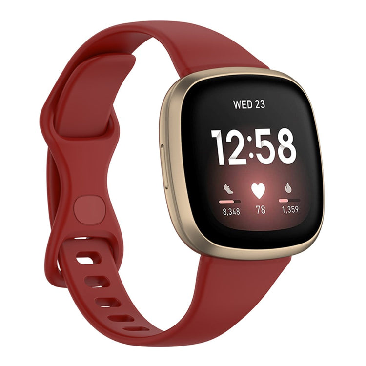 Fed Universal Fitbit Silikone Rem - Størrelse: L - Rød#serie_6