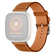Correa de reloj de piel auténtica Fitbit Sense 2 / Versa 4 estilo costura 
