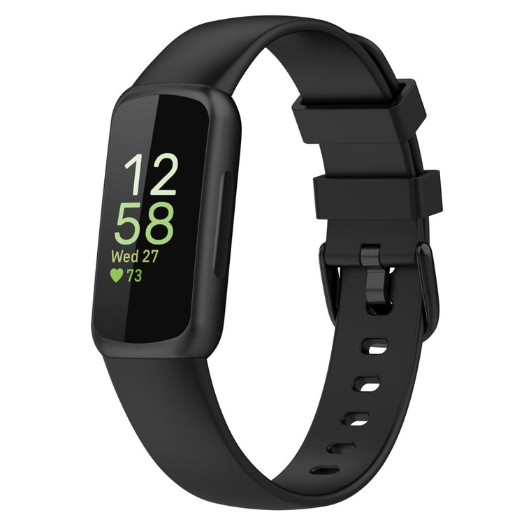 Helt vildt holdbart Fitbit Inspire 3 Silikone Rem - Sort#serie_2