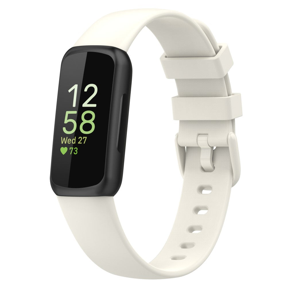 Alle tiders Fitbit Inspire 3 Silikone Rem - Hvid#serie_9