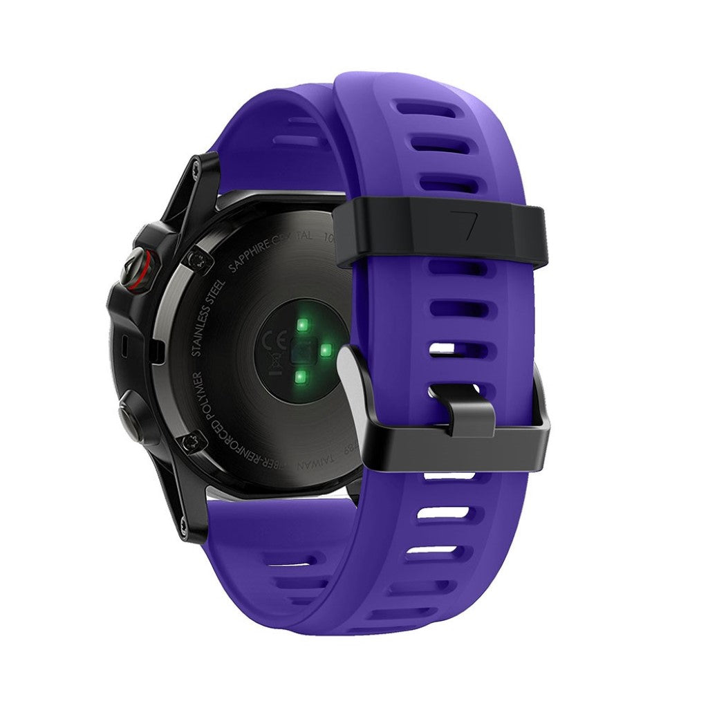 Smuk Garmin Fenix 5X / Garmin Tactix Charlie Silikone Rem - Lilla#serie_12