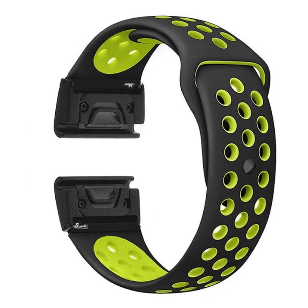 Mega fed Garmin Fenix 5X / Garmin Fenix 3 Silikone Rem - Grøn#serie_1