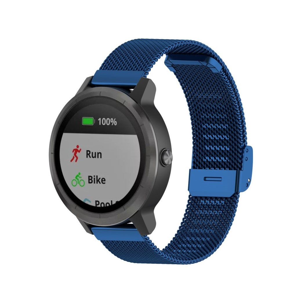 Rigtigt cool Universal Garmin Metal Rem - Blå#serie_4