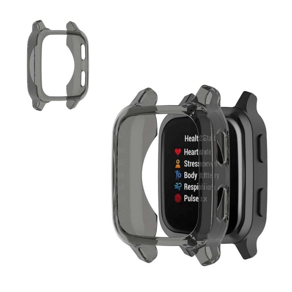 Garmin Venu Sq Gennemsigtig Silikone Bumper  - Sort#serie_1