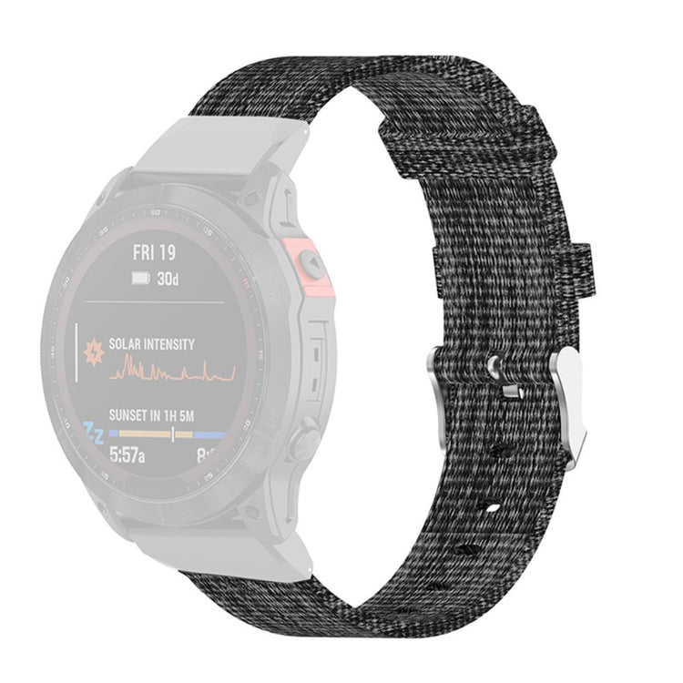 Rigtigt pænt Universal Garmin Nylon Rem - Sølv#serie_3