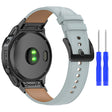 Correa de piel auténtica con hebilla de acero inoxidable para reloj Garmin 