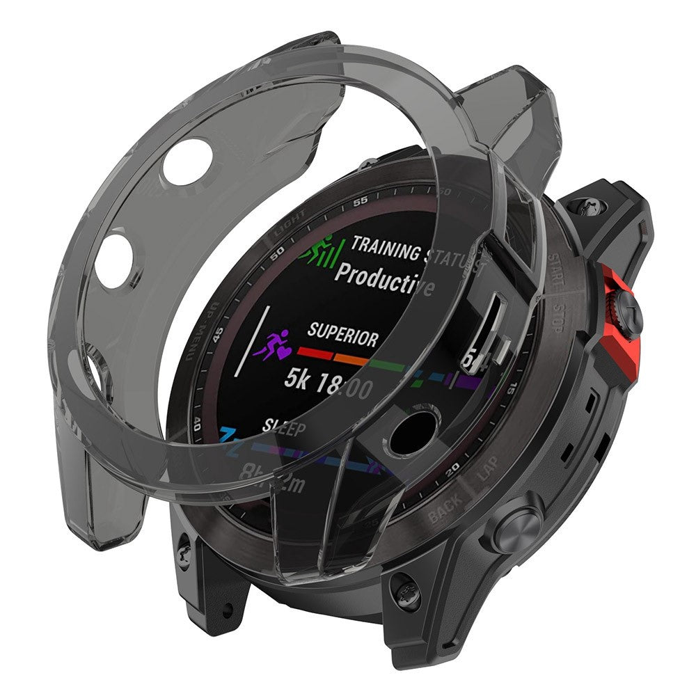 Fed Garmin Fenix 7 Silikone Cover - Sort#serie_3