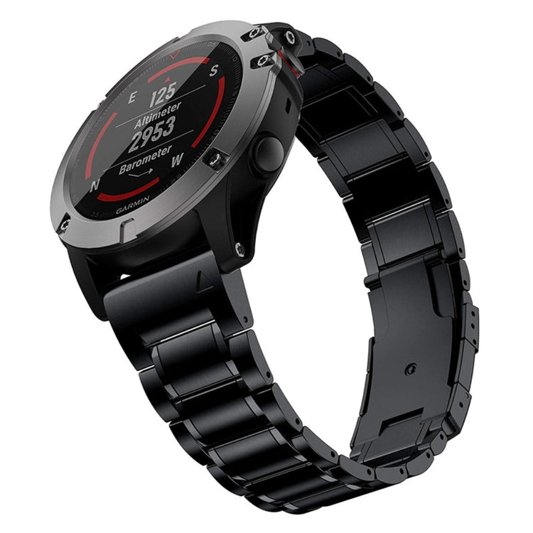 Super Holdbart Metal Universal Rem passer til Smartwatch - Sort#serie_1