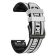 Correa de silicona de 26 mm con revestimiento de cuero para reloj Garmin y Coros 