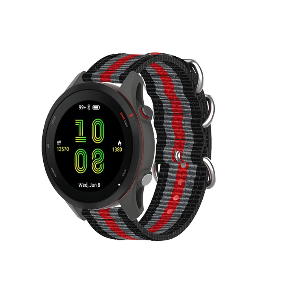 Meget kønt Garmin Forerunner 255 Nylon Rem - Sort#serie_4