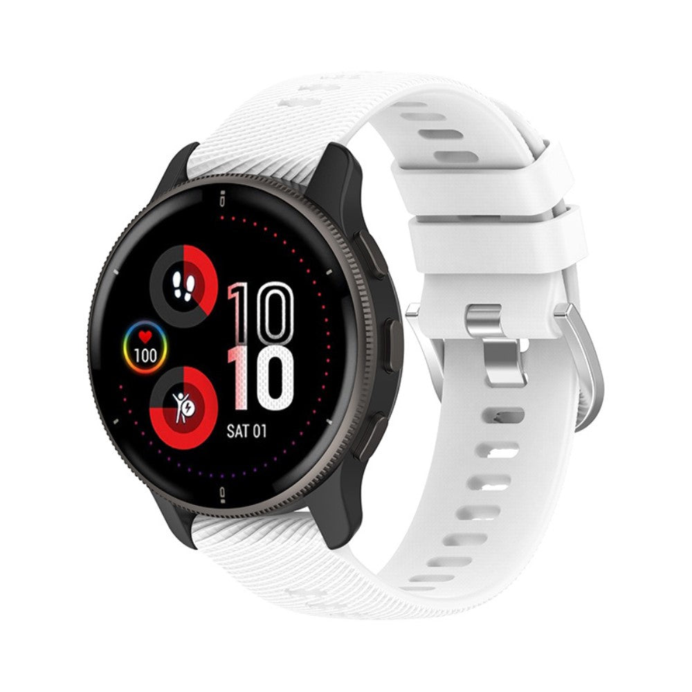 Meget slidstærk Universal Garmin Silikone Rem - Hvid#serie_1