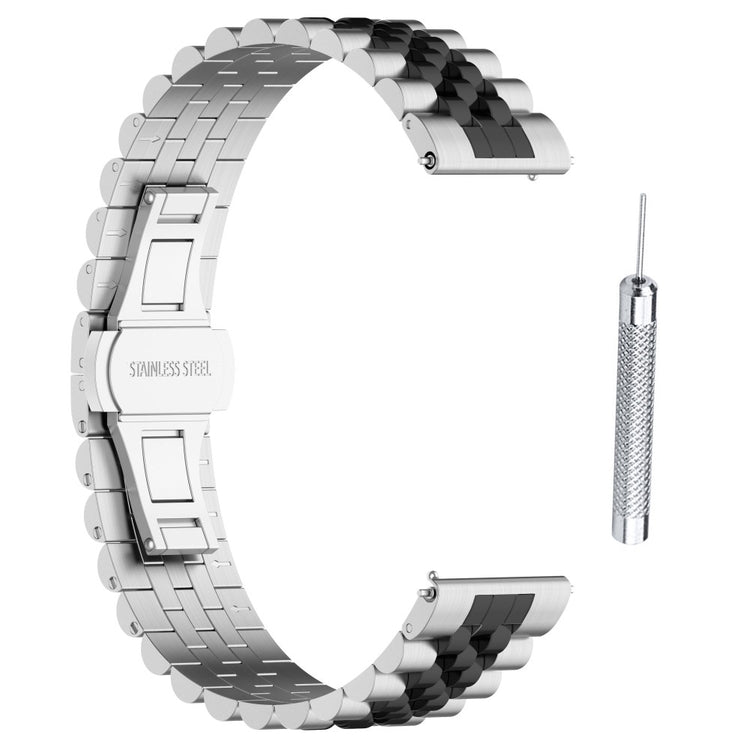 Meget Slidstærk Metal Universal Rem passer til Garmin Smartwatch - Sølv#serie_6