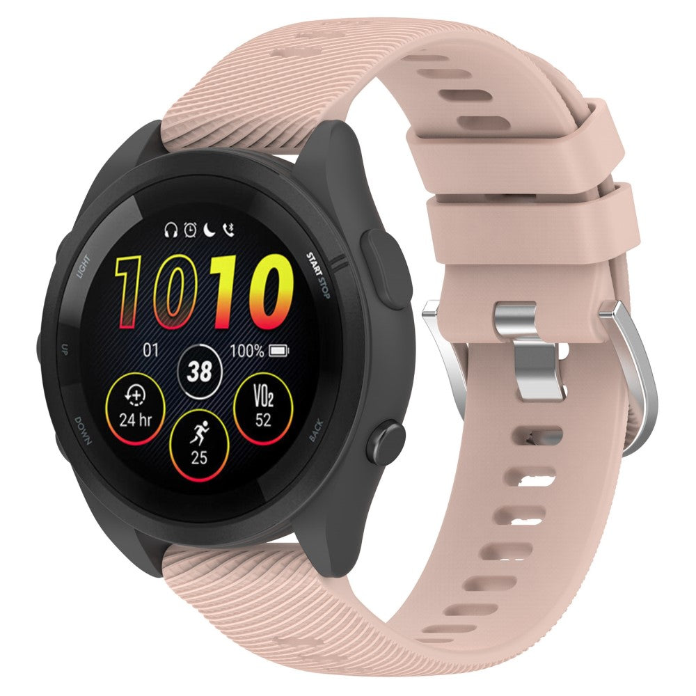 Stilfuld Silikone Rem passer til Garmin Forerunner 256S - Pink#serie_8