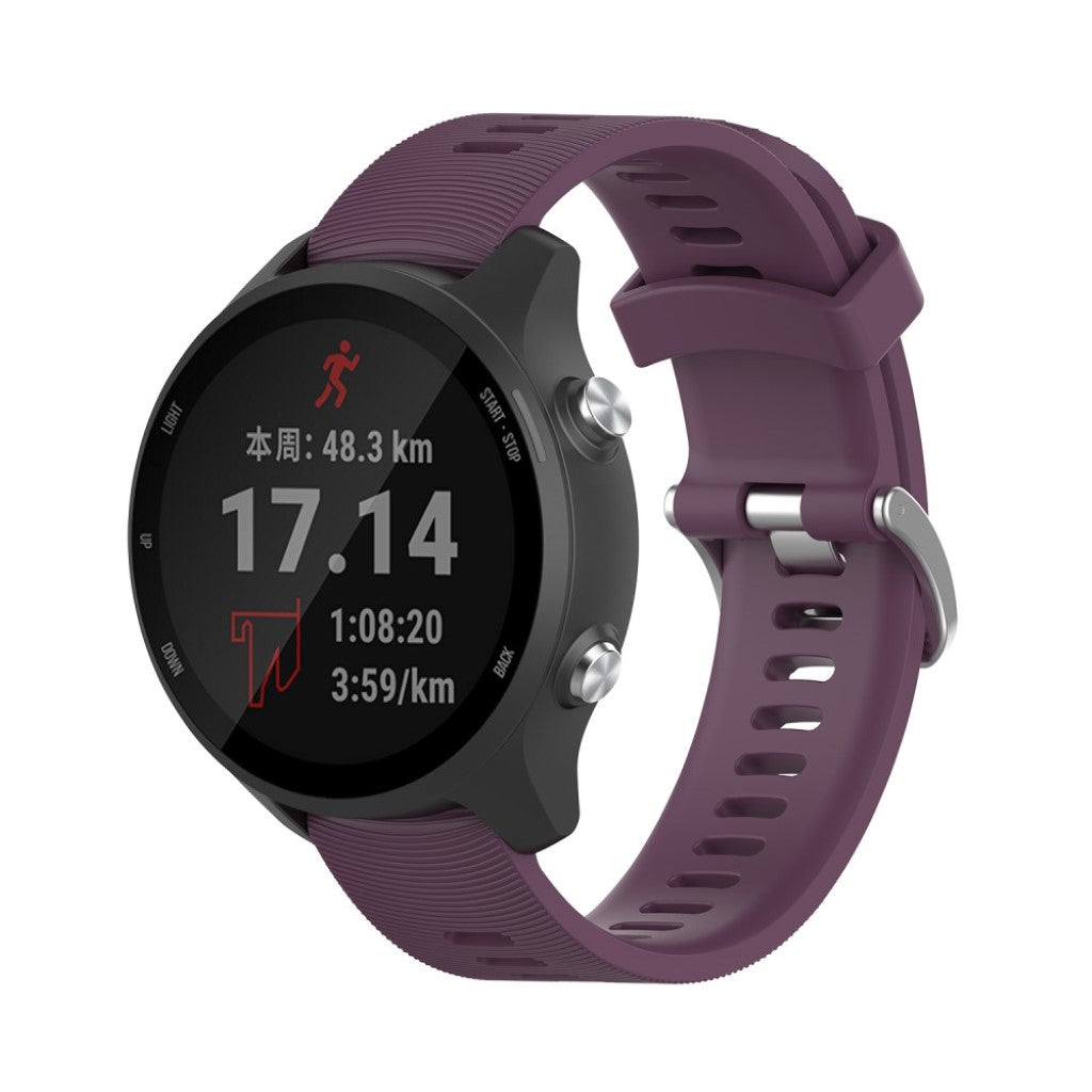 Rigtigt sejt Garmin Forerunner 245 Silikone Rem - Lilla#serie_10