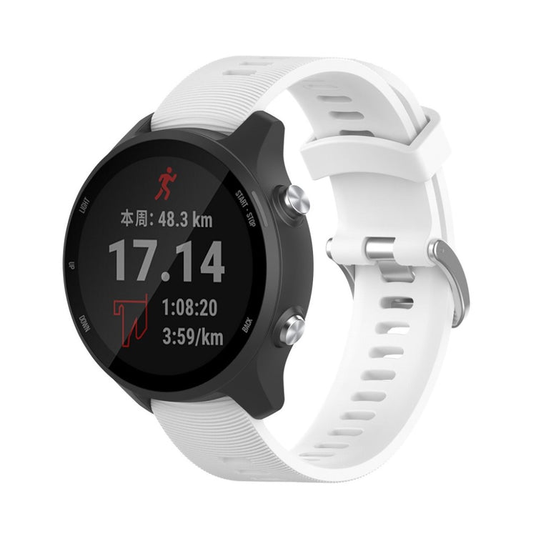 Rigtigt sejt Garmin Forerunner 245 Silikone Rem - Hvid#serie_2