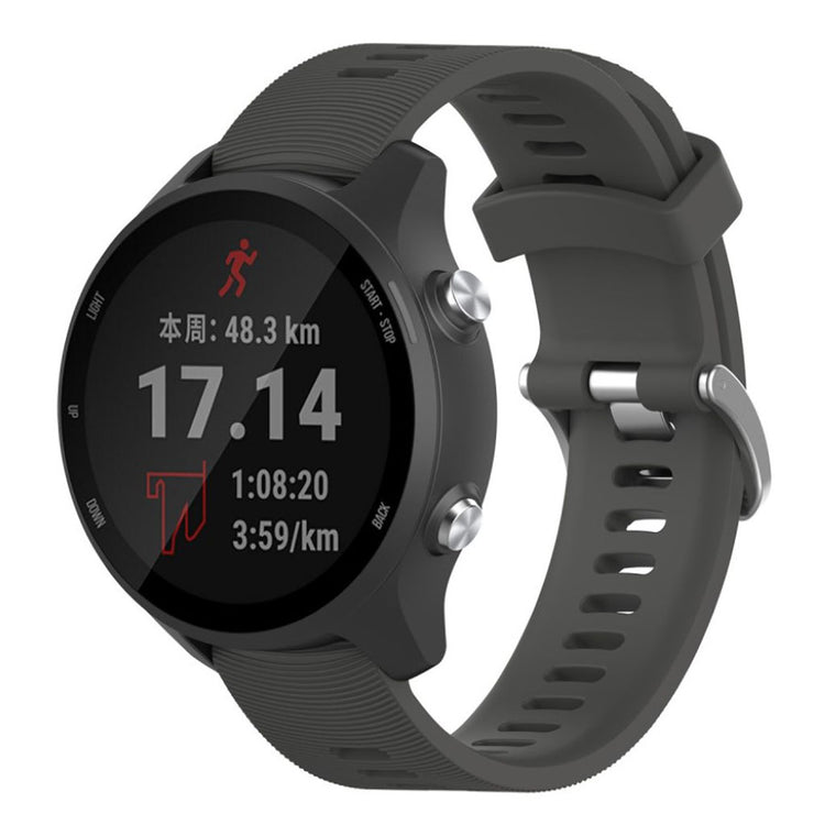 Rigtigt sejt Garmin Forerunner 245 Silikone Rem - Sølv#serie_3