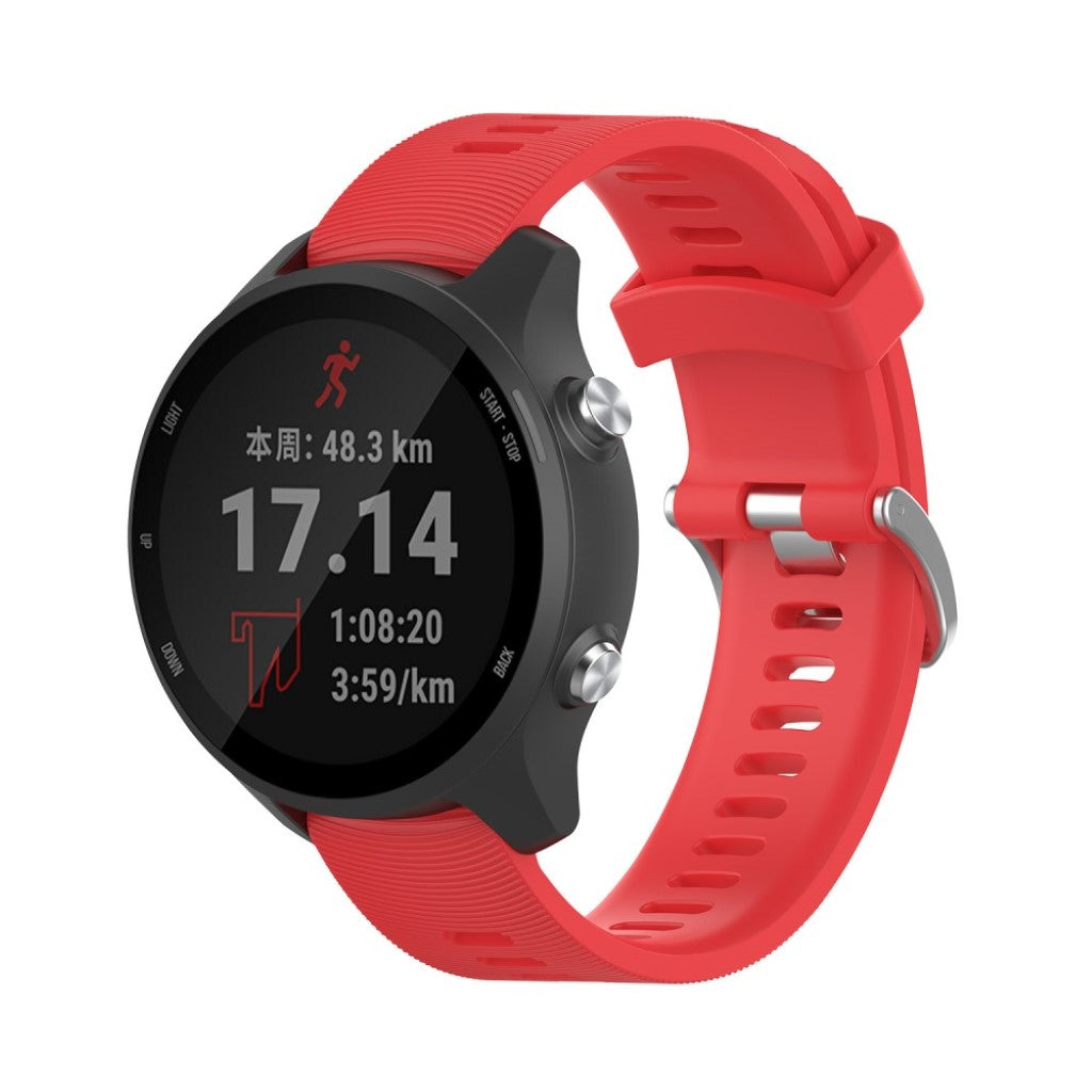 Rigtigt sejt Garmin Forerunner 245 Silikone Rem - Rød#serie_4