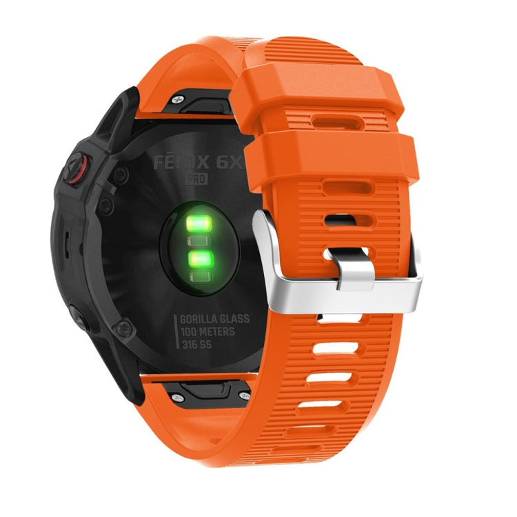 Sejt Garmin Fenix 6X Silikone Rem - Orange#serie_5