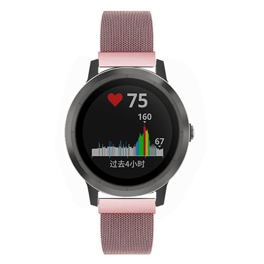 Helt vildt hårdfør Garmin Vivoactive 4S Metal Rem - Pink#serie_3