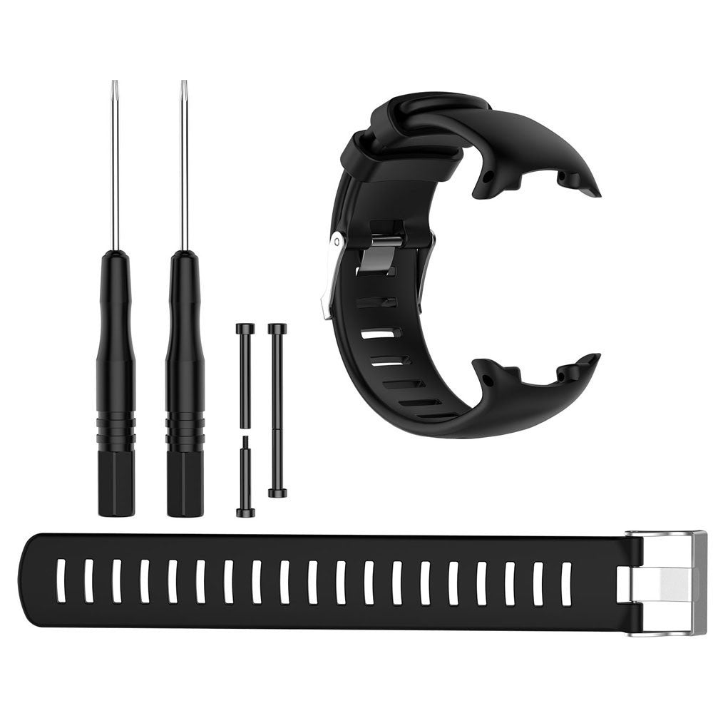 Meget pænt Universal Suunto Silikone Rem - Sort#serie_2
