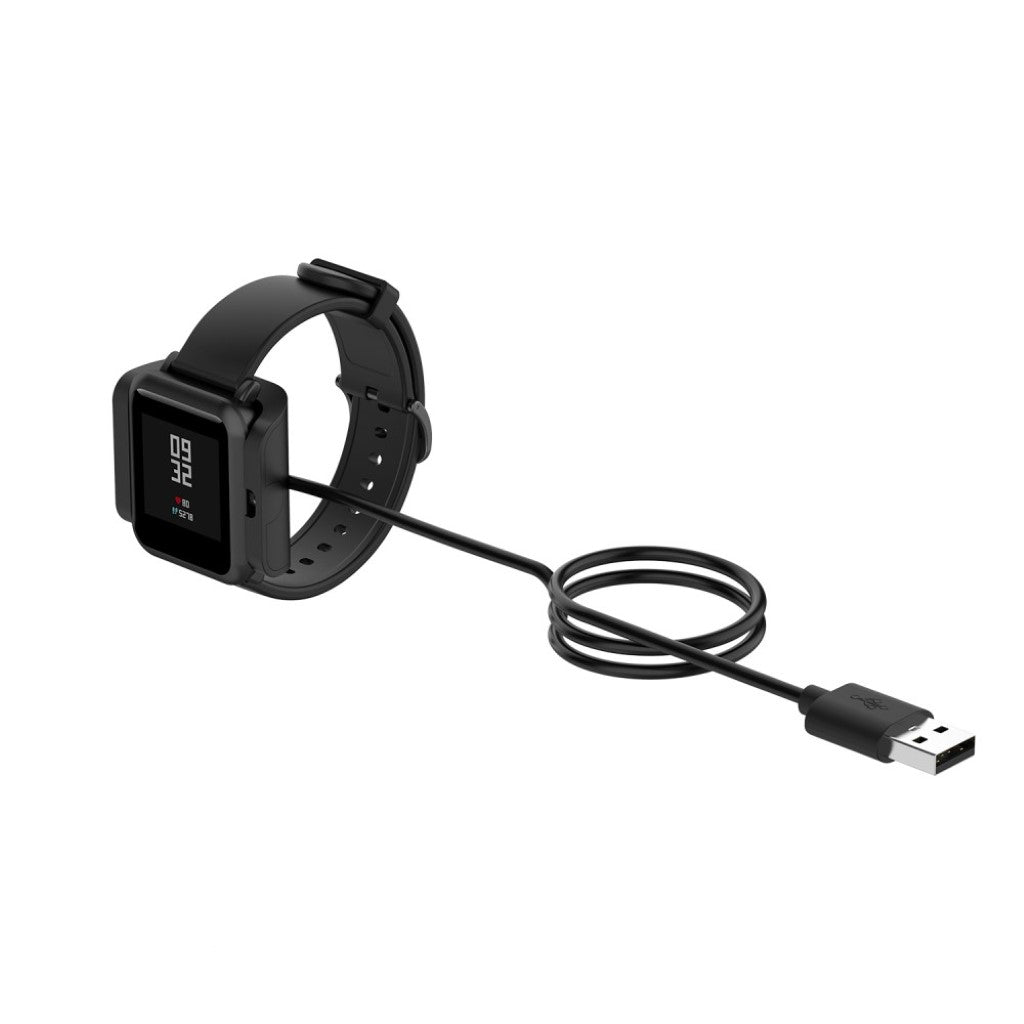 1m Plastik Amazfit 1 USB Ladestation - Sort#serie_6