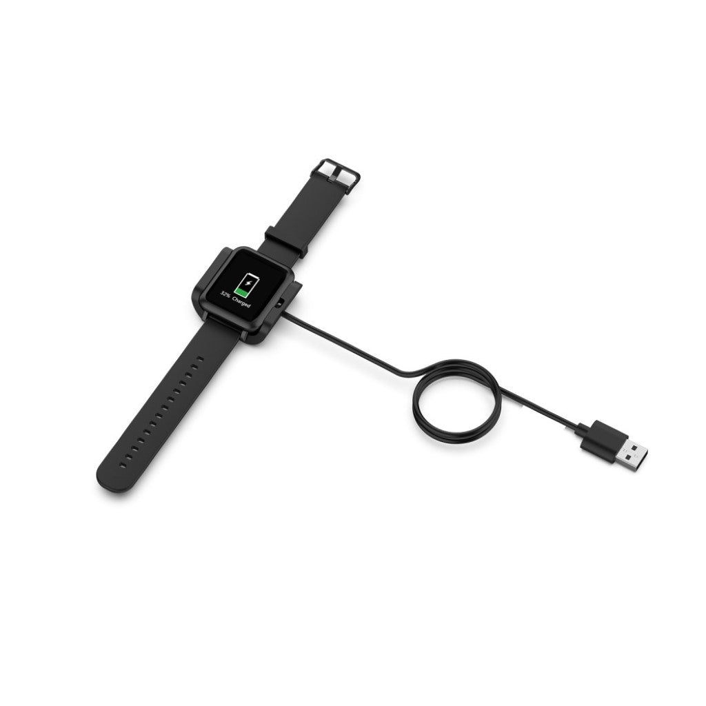 1m Plastik Amazfit 1 USB Ladestation - Sort#serie_6