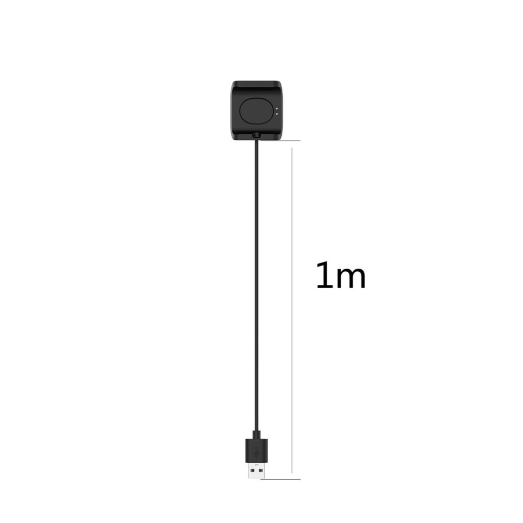 1m Plastik Amazfit 1 USB Ladestation - Sort#serie_6