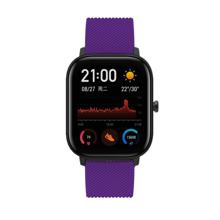 Super cool Amazfit Youth Silikone Rem - Lilla#serie_8