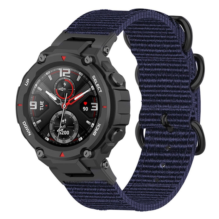 Meget nydelig Amazfit T-Rex Pro / Amazfit Ares Stof Urrem - Blå#serie_4