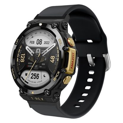 Rigtigt hårdfør Amazfit T-Rex 2 Silikone Urrem - Sort#serie_1