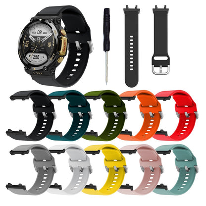 Rigtigt hårdfør Amazfit T-Rex 2 Silikone Urrem - Hvid#serie_2