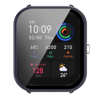 Mega Fint Amazfit GTS 4 Mini Cover med Skærmbeskytter i Plastik og Hærdet Glas - Blå#serie_2