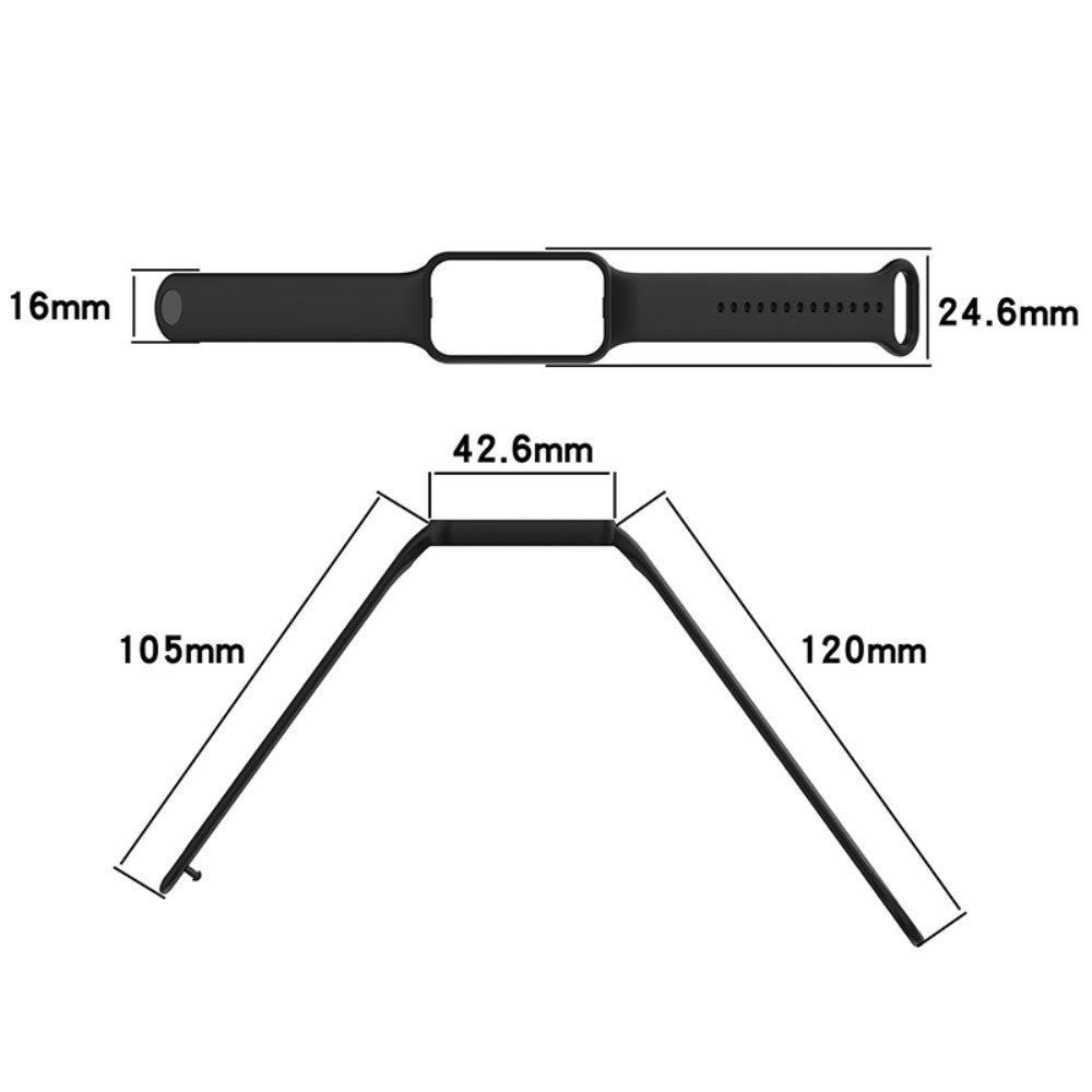 Vildt rart Amazfit Band 7 Plastik Rem - Blå#serie_10