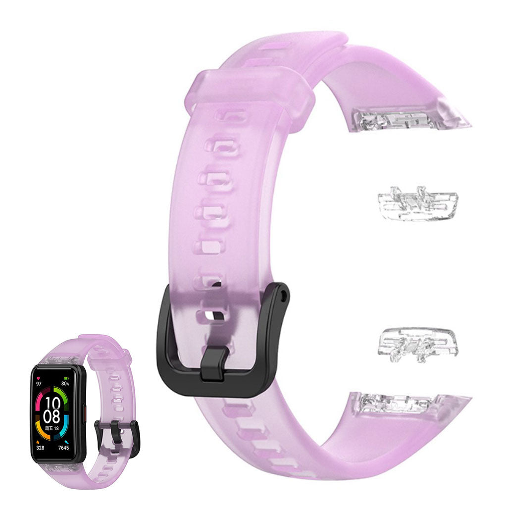 Meget skøn Honor Band 6 Silikone Rem - Pink#serie_7