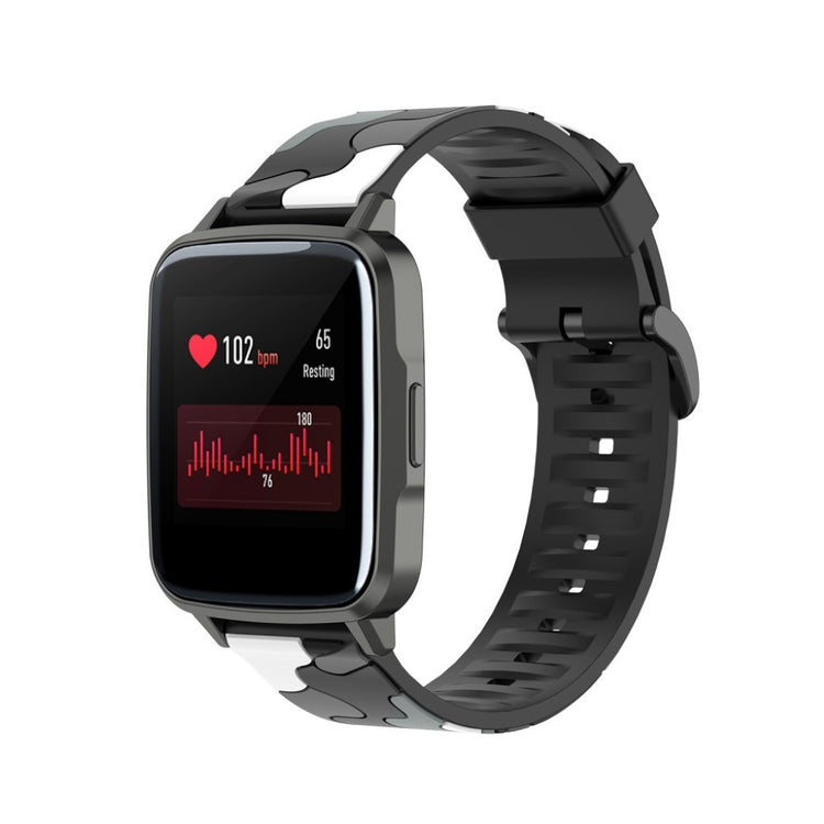 Vildt smuk Haylou SmartWatch LS01 Silikone Rem - Sølv#serie_1